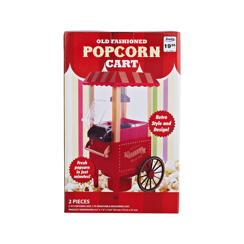 Mini macchina per popcorn in stile carrello Mini macchina per popcorn in stile carrello